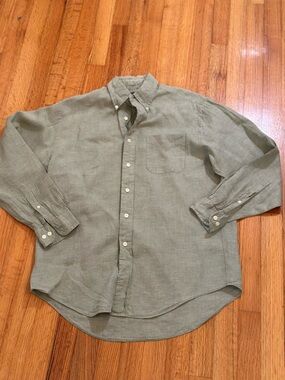 Brooks Brothers Men's Irish Linen Long Sleeve Sport Shirt Size M (#4)